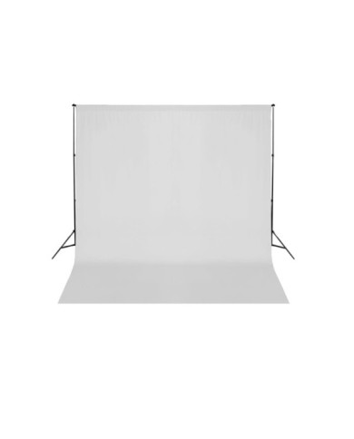 Système de support de toile de fond 600 x 300 cm Blanc | Mobilier & Déco