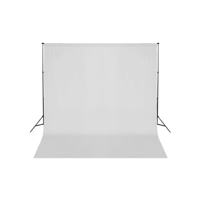 Système de support de toile de fond 600 x 300 cm Blanc | Mobilier & Déco