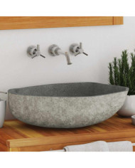 Lavabo en pierre de rivière Ovale (45-53)x(34-41) cm | Mobilier & Déco
