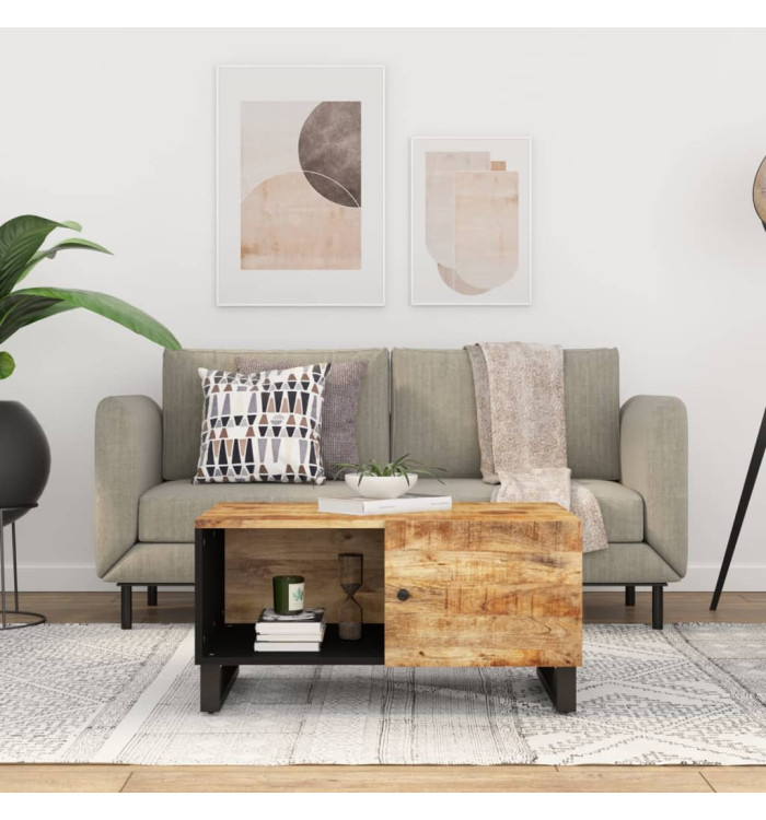 Table basse 80x50x40 cm Bois de manguier solide et d'ingénierie | Mobilier & Déco