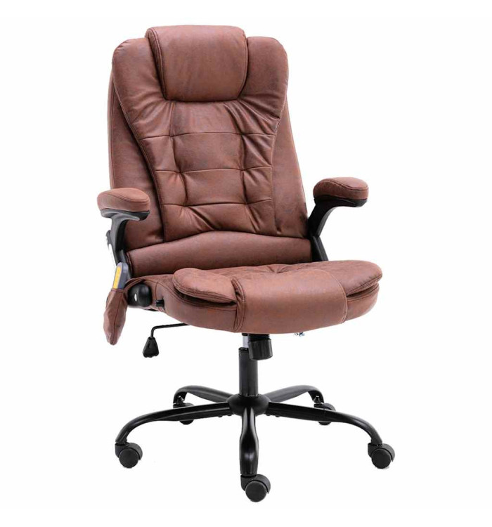 Chaise de bureau de massage marron clair similicuir daim | Mobilier & Déco