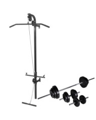 Tour de musculation murale avec jeu d'haltères et poids 30,5 kg | Mobilier & Déco