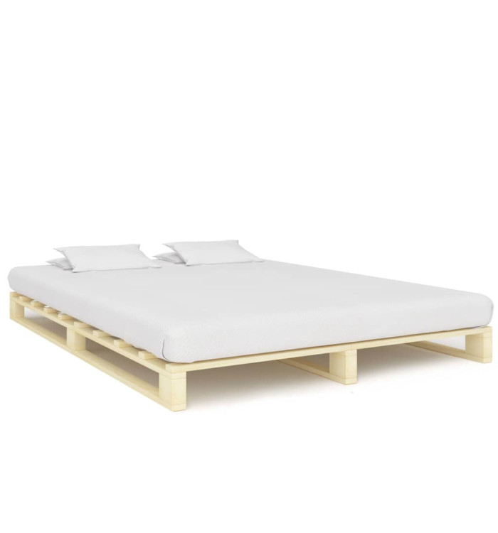 Cadre de lit de palette sans matelas 160x200 cm bois massif pin | Mobilier & Déco