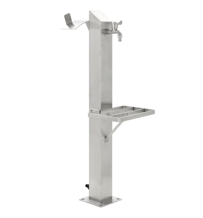 Colonne à eau de jardin carrée Acier inoxydable 95 cm | Mobilier & Déco