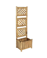 Lit surélevé de jardin avec treillis Bambou 40 cm | Mobilier & Déco
