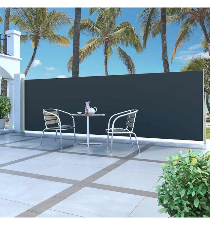 Auvent latéral rétractable 160 x 500 cm Noir | Mobilier & Déco