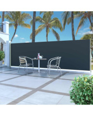 Auvent latéral rétractable 160 x 500 cm Noir | Mobilier & Déco