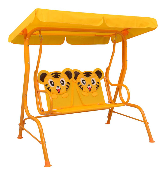 Balancelle pour enfants Jaune 115x75x110 cm Tissu | Mobilier & Déco