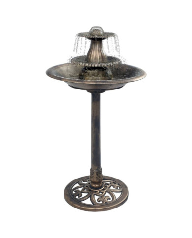 Bain pour oiseaux avec fontaine Bronze 50x91 cm Plastique | Mobilier & Déco