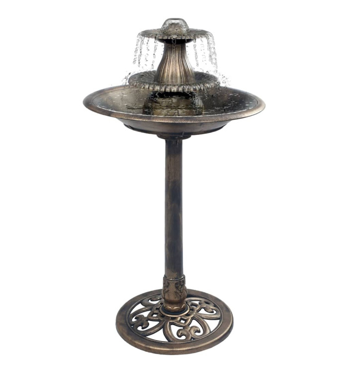 Bain pour oiseaux avec fontaine Bronze 50x91 cm Plastique | Mobilier & Déco