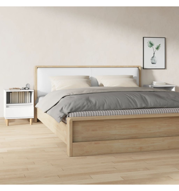 Tables de chevet 2 pcs Blanc 40x35x50 cm | Mobilier & Déco