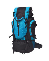 Sac à dos de randonnée XXL 75 L Noir et bleu | Mobilier & Déco