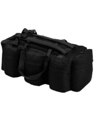 Sac de sport en style militaire 3-en-1 90 L Noir | Mobilier & Déco