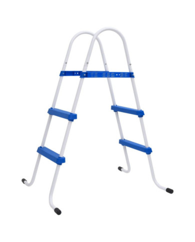 Échelle de piscine Bleu et blanc 84 cm Acier | Mobilier & Déco