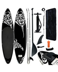 Ensemble de planche SUP gonflable 320x76x15 cm Noir | Mobilier & Déco