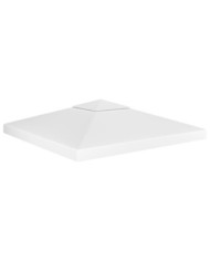 Toile de toit de belvédère 2 niveaux 310 g/m² 3x3 m Blanc | Mobilier & Déco