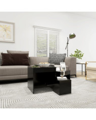 Tables gigognes 3 pcs Noir Aggloméré | Mobilier & Déco
