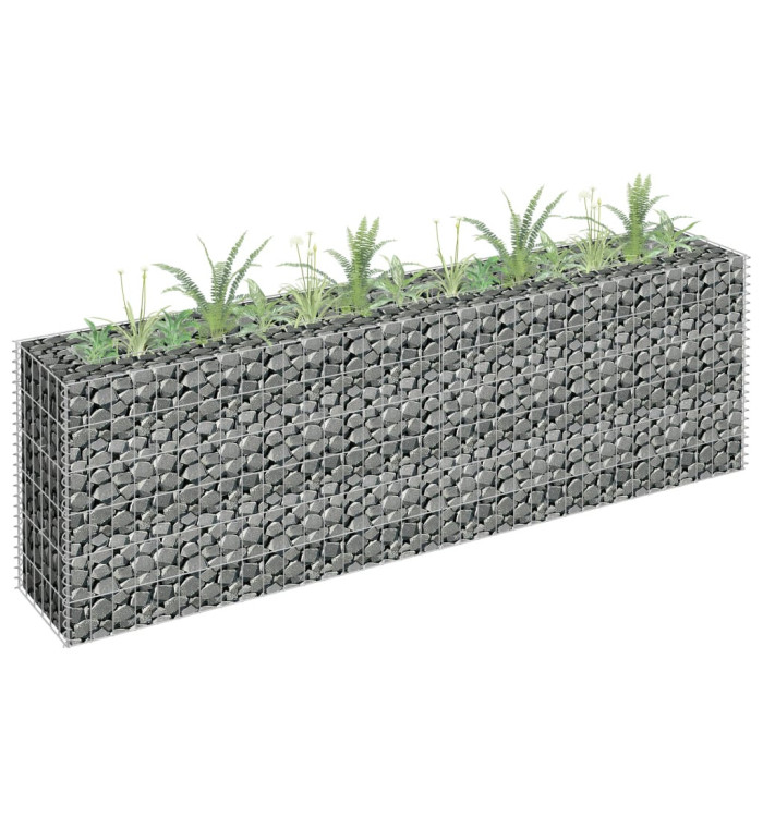Lit surélevé à gabion Acier galvanisé 180x30x60 cm | Mobilier & Déco