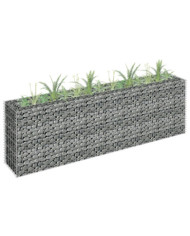 Lit surélevé à gabion Acier galvanisé 180x30x60 cm | Mobilier & Déco