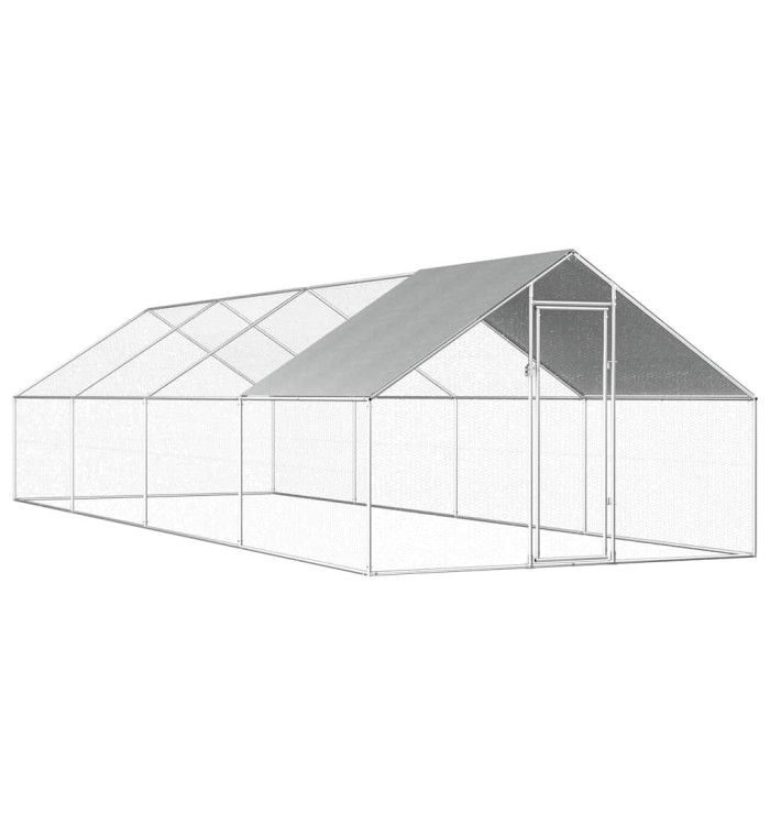 Poulailler d'extérieur 2,75 x 8 x 1,92 m Acier galvanisé | Mobilier & Déco