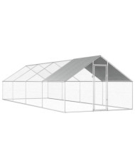 Poulailler d'extérieur 2,75 x 8 x 1,92 m Acier galvanisé | Mobilier & Déco