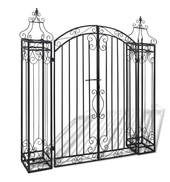 Portillon ornemental de jardin Fer forgé 122 x 20,5 x 134 cm | Mobilier & Déco