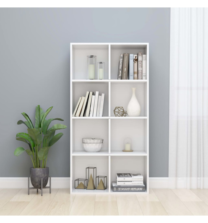 Bibliothèque/Buffet Blanc brillant 66x30x130 cm Bois ingénierie | Mobilier & Déco