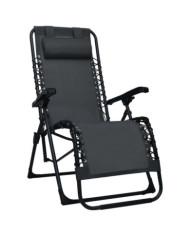 Chaise pliable de terrasse Noir Textilène | Mobilier & Déco