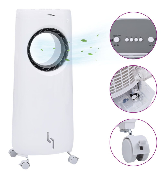 Refroidisseur d’air mobile 2 en 1 80 W | Mobilier & Déco