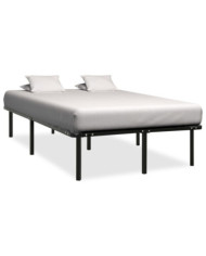 Cadre de lit sans matelas noir métal 120x200 cm | Mobilier & Déco