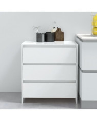 Buffet Blanc brillant 70x41x75 cm Bois d'ingénierie | Mobilier & Déco