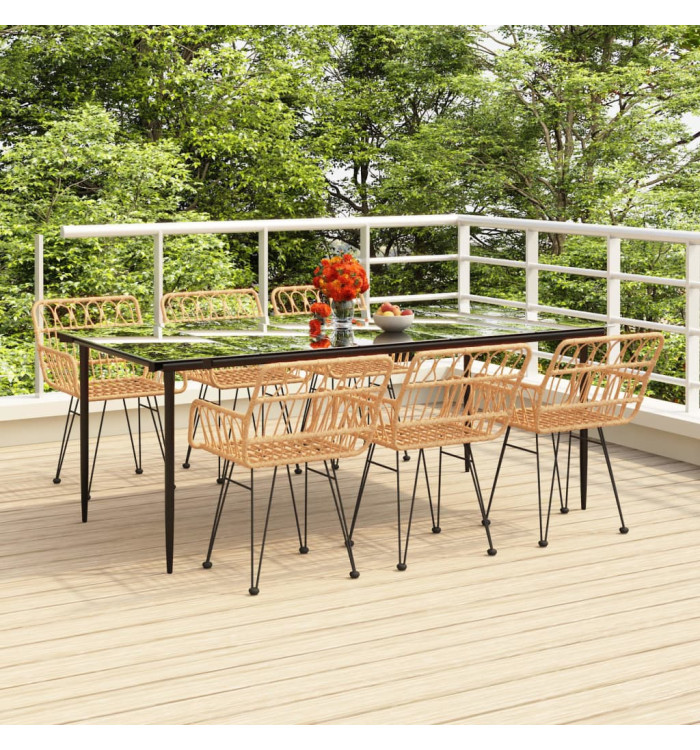 Ensemble à manger de jardin 7 pcs Résine tressée | Mobilier & Déco