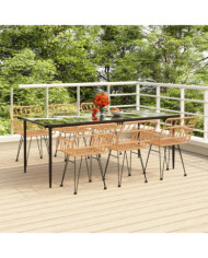 Ensemble à manger de jardin 7 pcs Résine tressée | Mobilier & Déco