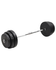 Barre d'haltères ondulée avec plaques 90 kg | Mobilier & Déco