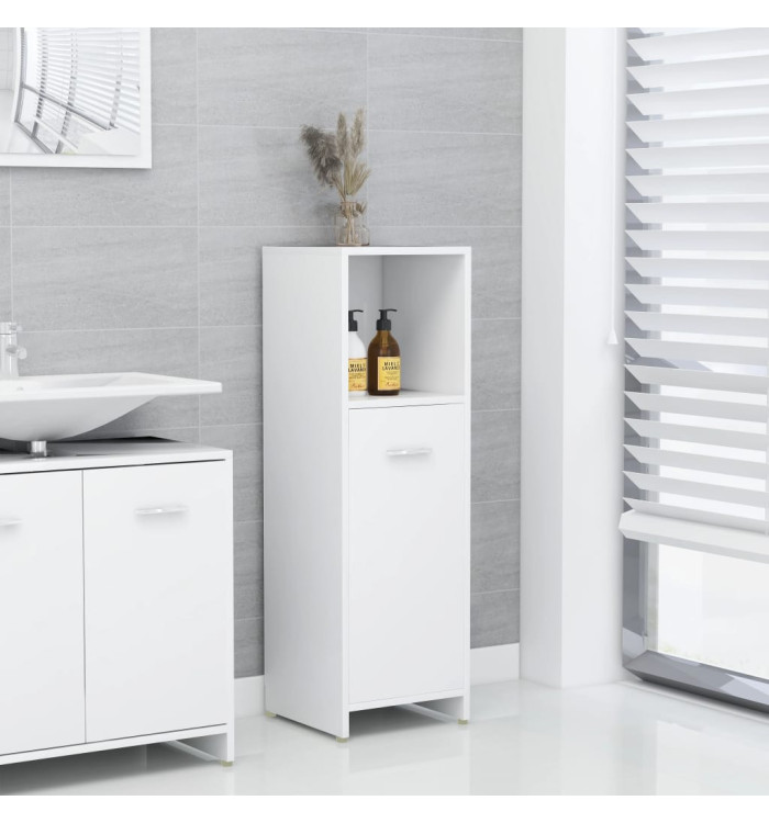 Armoire de salle de bain Blanc 30x30x95 cm Bois d'ingénierie | Mobilier & Déco