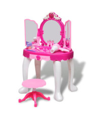 Coiffeuse jouet 3 miroirs pour enfants avec lumière et son | Mobilier & Déco