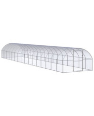 Poulailler d'extérieur 3x16x2 m Acier galvanisé | Mobilier & Déco