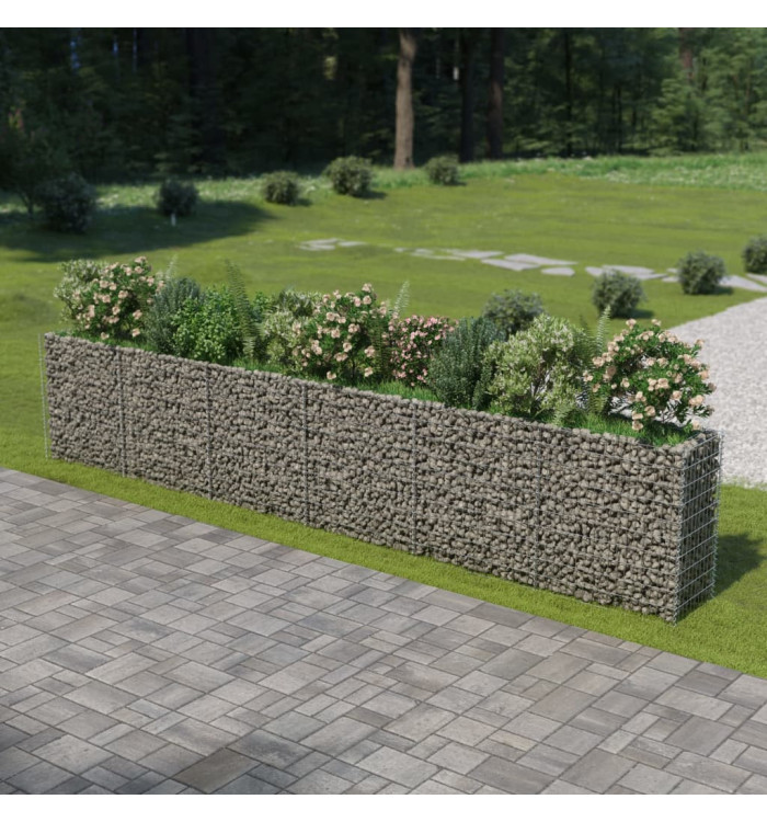 Lit surélevé à gabion Acier galvanisé 540x50x100 cm | Mobilier & Déco