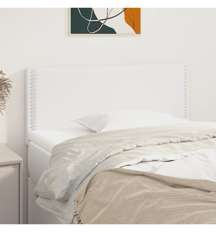 Tête de lit Blanc 90x5x78/88 cm Similicuir | Mobilier & Déco