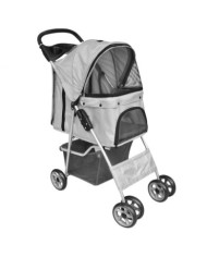 Poussette pliable pour chiens/chats Gris | Mobilier & Déco
