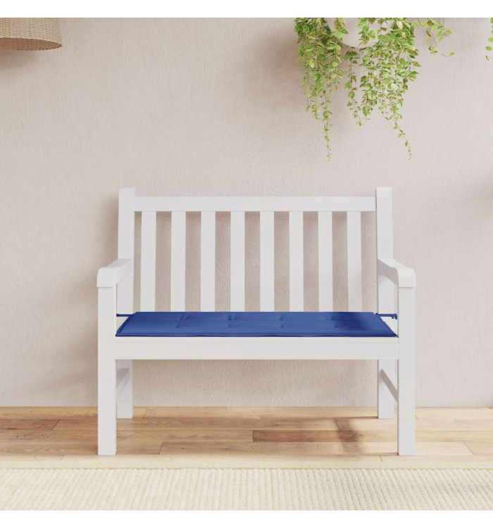 Coussin de banc de jardin bleu royal 120x50x4 cm tissu oxford | Mobilier & Déco