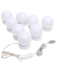 Lampe de miroir avec 8 ampoules LED Blanc chaud et blanc froid | Mobilier & Déco