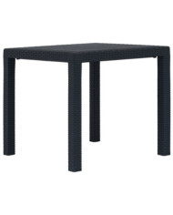 Table de jardin Anthracite 79x79x72cm Plastique Aspect de rotin | Mobilier & Déco