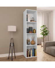 Bibliothèque/Meuble TV Blanc 36x30x143 cm Bois d'ingénierie | Mobilier & Déco
