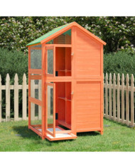 Maison à oiseaux marron 97x81x152 cm bois massif de pin | Mobilier & Déco