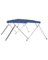Auvent bimini à 4 arceaux Bleu 243x180x137 cm | Mobilier & Déco