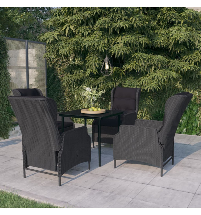 Ensemble à manger de jardin 5 pcs Gris foncé | Mobilier & Déco