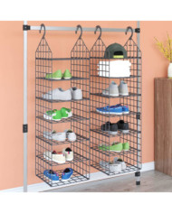 Organisateur de garde-robe suspendu avec 7 étagères 2 pcs | Mobilier & Déco