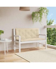Coussin de banc de jardin beige 120x(50+50)x7 cm tissu oxford | Mobilier & Déco