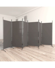 Cloison de séparation 6 panneaux Anthracite 520x180 cm Tissu | Mobilier & Déco